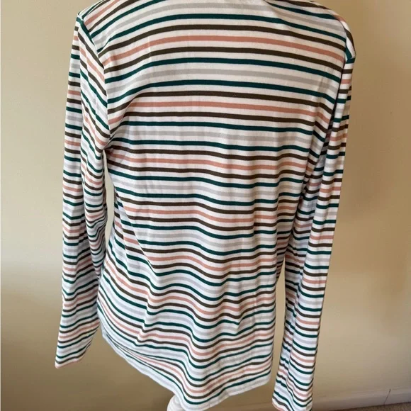 Lands' End women’s set of two XL Multicolor Striped Tees - Picture 7 of 9